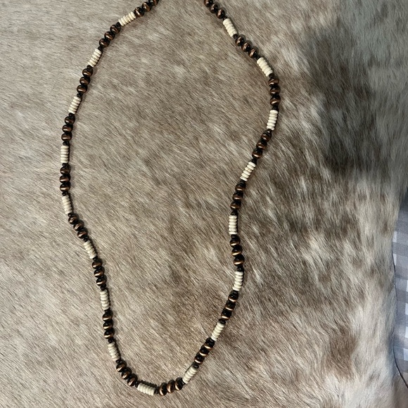 West&co. Jewelry - Organic Brown and Cream Beaded Necklace